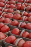 Baskets Of Tomatoes Stock Photo