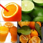 Citrus Fruits Collage Stock Photo