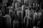 Bird Eye View Of Victoria Bay In Hongkong Stock Photo