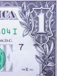 Closeup Of Detail On The Us $1 Dollar Stock Photo