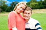 Smiling Couples In Outdoor Stock Photo