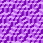 Violet Geometric Volume Seamless Pattern Background 002 Stock Photo