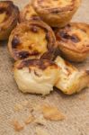 Famous Portuguese Egg Pastry Tart Stock Photo