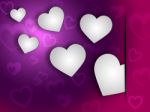 Background Hearts Shows Valentines Day And Abstract Stock Photo