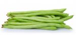 Green Beans On White Background Stock Photo