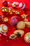 Traditional Christmas Mince Pies Stock Photo