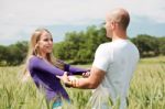 Loving Handsome Couple Relaxing Stock Photo