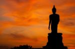 Buddha At Sunset Stock Photo