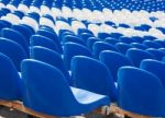 Empty Seats On City Stadium Stock Photo