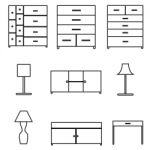 Furniture Icons Set Stock Photo