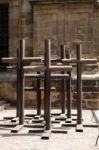 Malaga, Andalucia/spain - July 5 : Crosses Outside The Cathedral Stock Photo