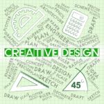 Creative Design Represents Graphic Innovation And Visualization Stock Photo