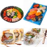 Japanese Sushi Collage Stock Photo