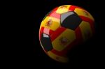 Spain Soccer Ball Isolated White Background Stock Photo