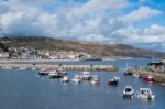 Boats In The Harbour At Lyme Regis Stock Photo