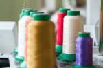 Colourful Sewing Threads Stock Photo