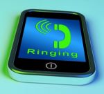 Ringing Icon On Mobile Phone Stock Photo