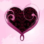 Heart Background Indicates Valentines Day And Affection Stock Photo