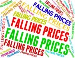 Falling Prices Shows Promo Lowering And Sales Stock Photo