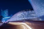 Seoul, South Korea - February 3: Dongdaemun Design Plaza Is A Modern Architecture In Seoul Designed By Zaha Hadid.photo Taken February 3,2015 In Seoul, South Korea Stock Photo