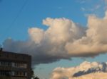 Clouds Of A Storm Over The City Float  Stock Photo