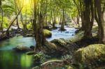 Klong Lan Waterfall, Beautiful Waterfall In Rain Forest  Stock Photo