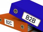 B2b And B2c Folders Mean Company Partnerships Or Customer Relati Stock Photo