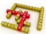 3d Group Of Customer Service Related Words Stock Photo