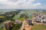 The Helicopter Shot From Dhaka, Bangladesh Stock Photo