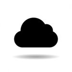 Plain Cloud Icon  Illustration Eps10 On White Background Stock Photo