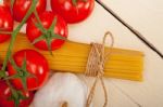 Italian Basic Pasta Ingredients Stock Photo