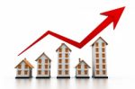 Graph Of The Housing Market Stock Photo