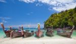 Boats And The Clear Sea Stock Photo