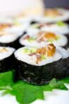 Fresh Sushi Choice Combination Assortment Selection Stock Photo