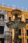 Malaga, Andalucia/spain - July 5 : Baroque Bishop's Palace Desig Stock Photo