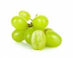 Green Grape Isolated On A White Background Stock Photo
