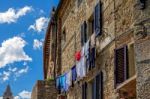 Buildings In Pienza Tuscany Stock Photo