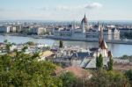 View From Fishermans Bastion Budapest Stock Photo