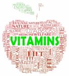 Vitamins Apple Indicates Nutritional Supplements And Health Stock Photo