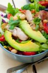 Chicken Avocado Salad Stock Photo