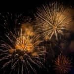 Fireworks At The Chingay Festival 2012 In Singapore Stock Photo