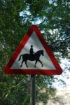 Horse Rider Sign Stock Photo