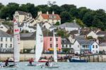 Sailing In The Torridge And Taw Estuary In  Devon Stock Photo