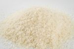 Rice Basmati, White Rice In Closeup Stock Photo