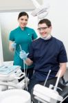 I Am Ready For The Dental Procedure Stock Photo