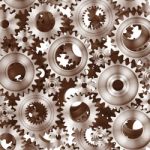 3d Rendering Gears Background Stock Photo