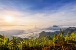 Sunrise On The Clouds In Thailand Stock Photo