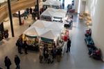 Christmas Fair In The Millennium Centre In Cardiff Stock Photo