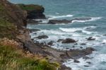 Rocky Coastline At Bude Stock Photo