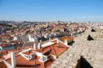 Cityscape Of Lisbon In Portugal (sao Jorge Castle View) Stock Photo